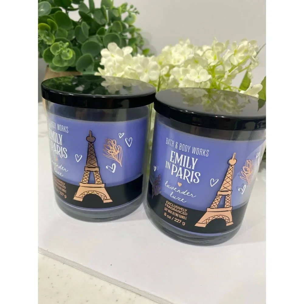 Bath & Body Works “Lavender Luxe” Emily In Paris Collection Candle Set of 2 - Picture 3 of 6